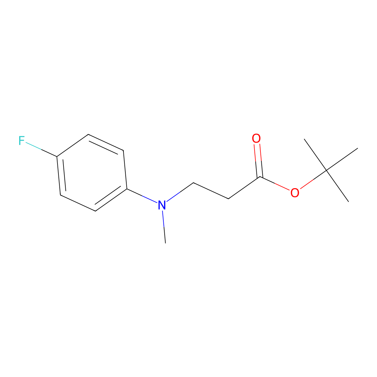 tert-Butyl 3-((4-fluorophenyl)(methyl)amino)propanoate molecular structure, CAS 1710754-51-0