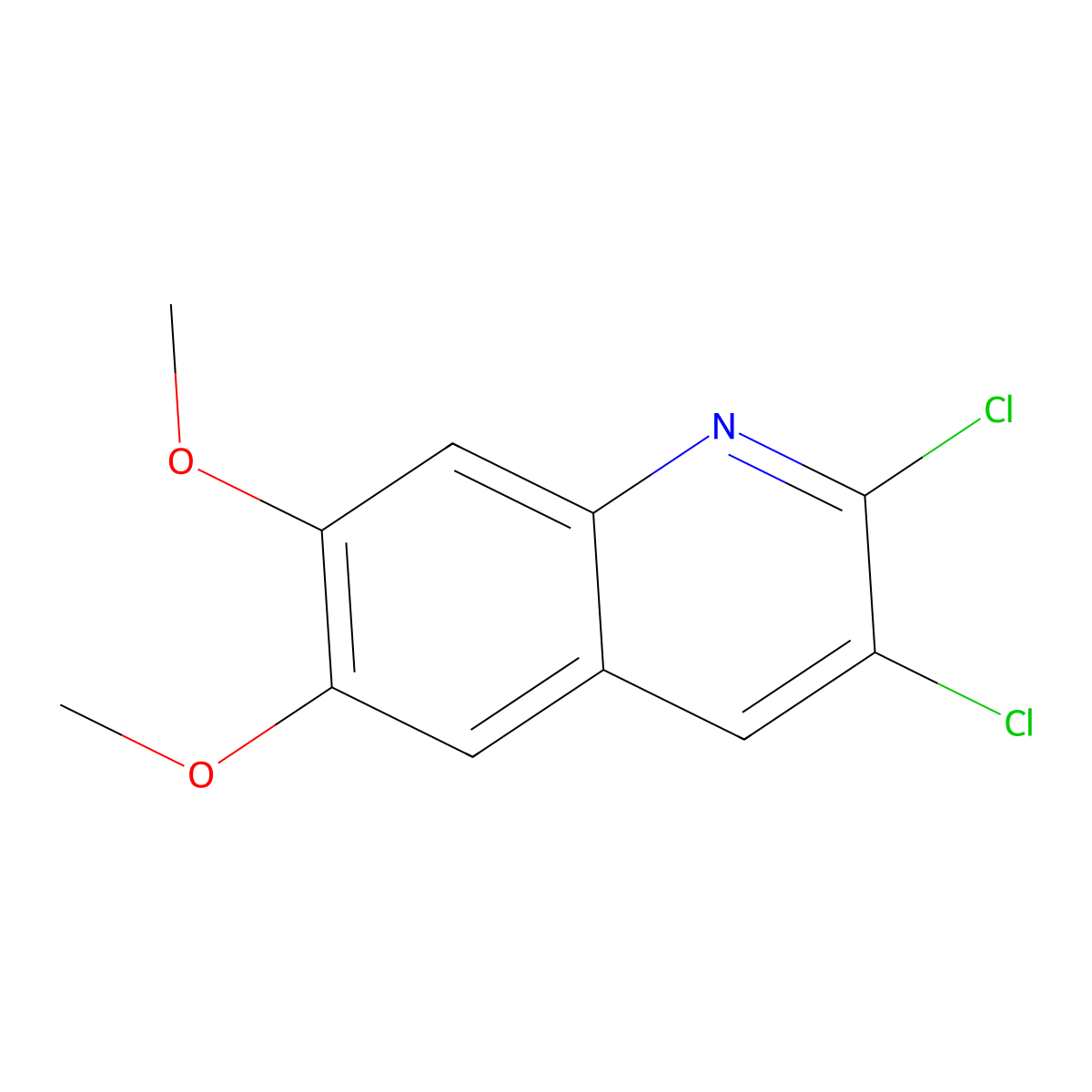 2,3-Dichloro-6,7-dimethoxyquinoline molecular structure, CAS 1710846-06-2