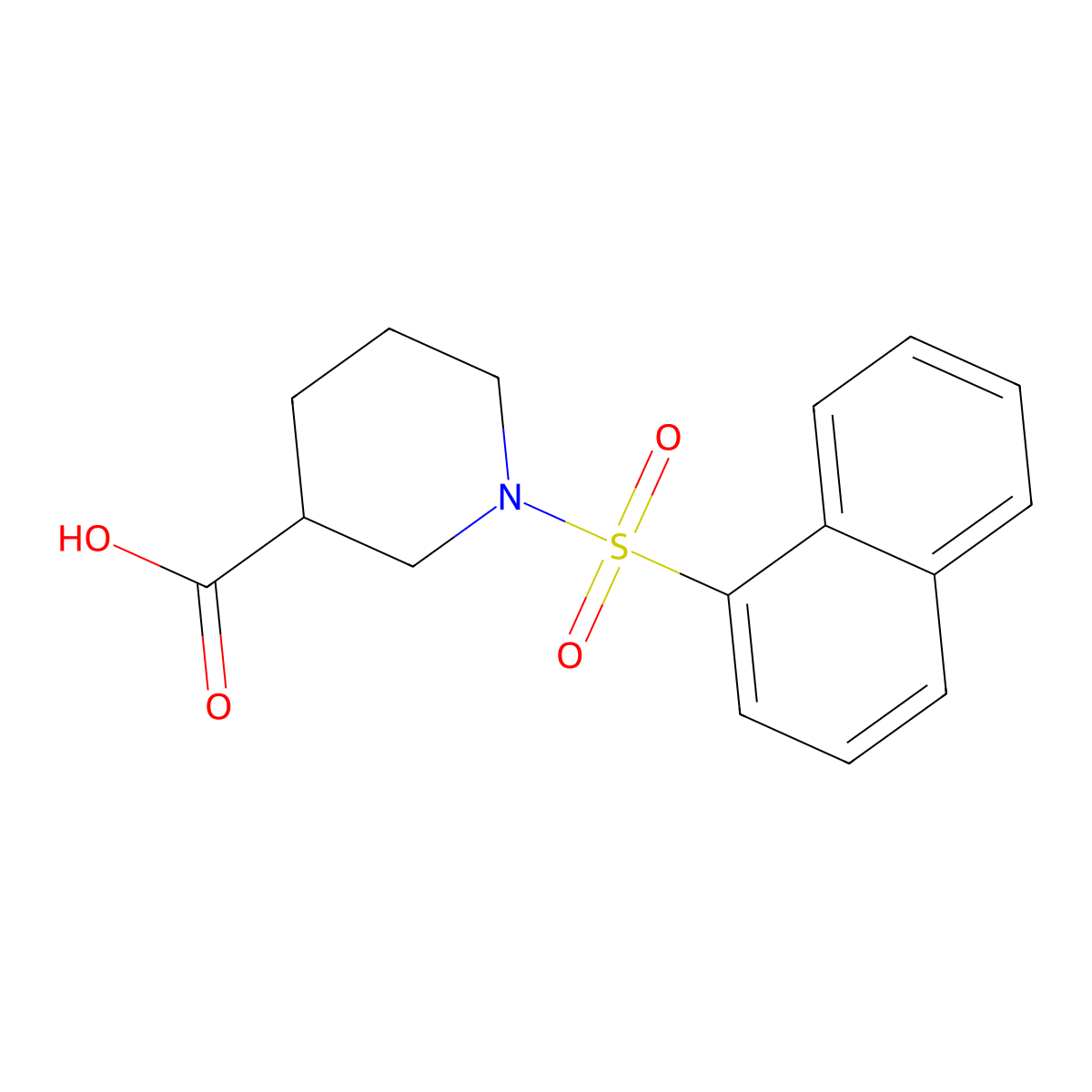 1-(Naphthalen-1-ylsulfonyl)piperidine-3-carboxylic acid molecular structure, CAS 1710846-08-4