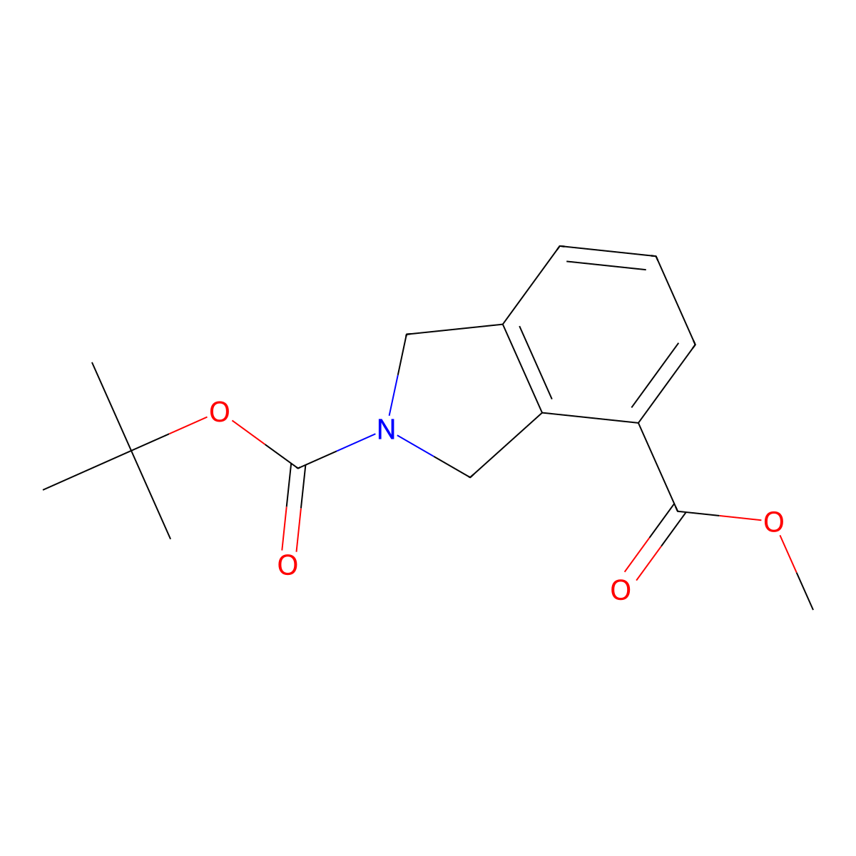 2-tert-Butyl 4-methyl isoindoline-2,4-dicarboxylate molecular structure, CAS 1710854-30-0