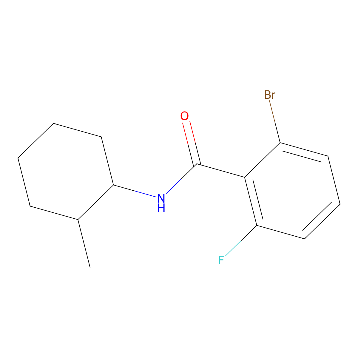 2-Bromo-6-fluoro-N-(2-methylcyclohexyl)benzamide molecular structure, CAS 1710887-61-8