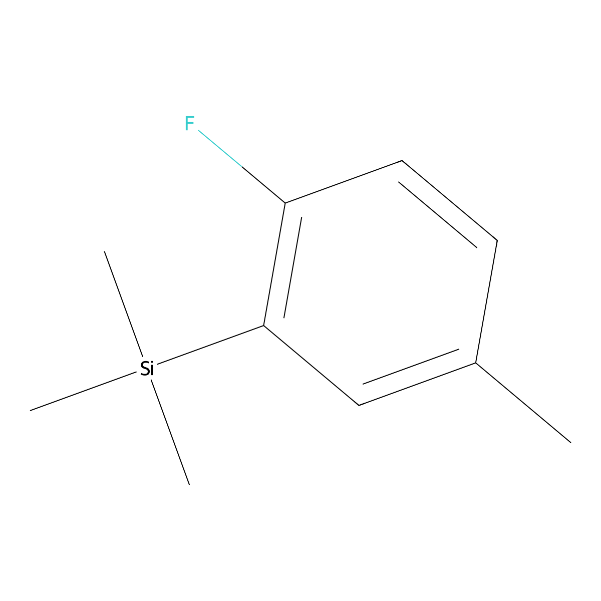 (2-Fluoro-5-methylphenyl)trimethylsilane molecular structure, CAS 171089-17-1
