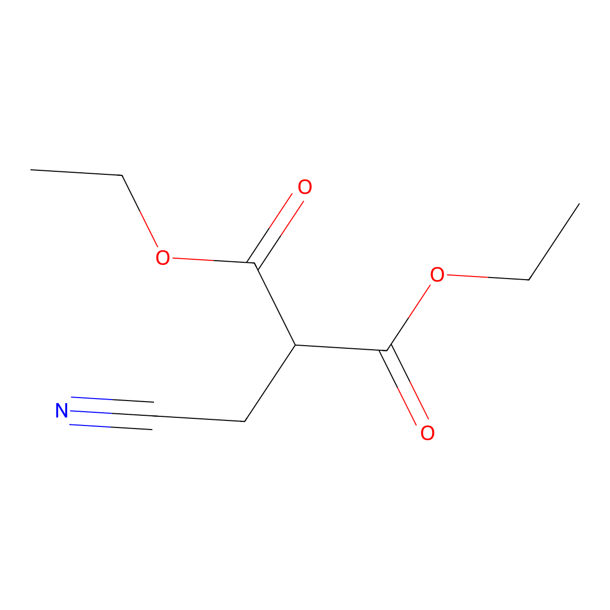 Diethyl 2-(cyanomethyl)malonate molecular structure, CAS 17109-93-2
