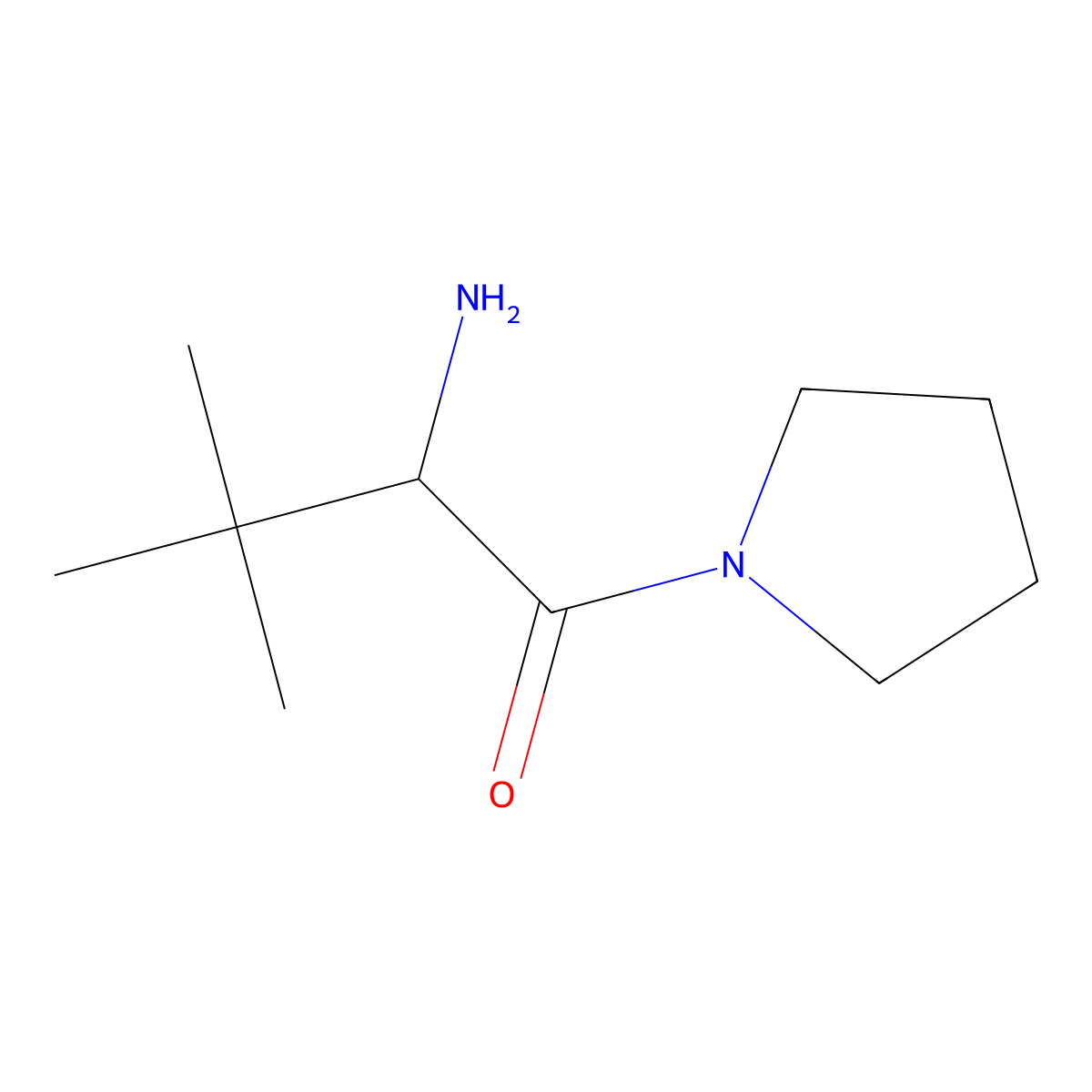 (2S)-2-amino-3,3-dimethyl-1-(pyrrolidin-1-yl)butan-1-one molecular structure, CAS 171092-50-5