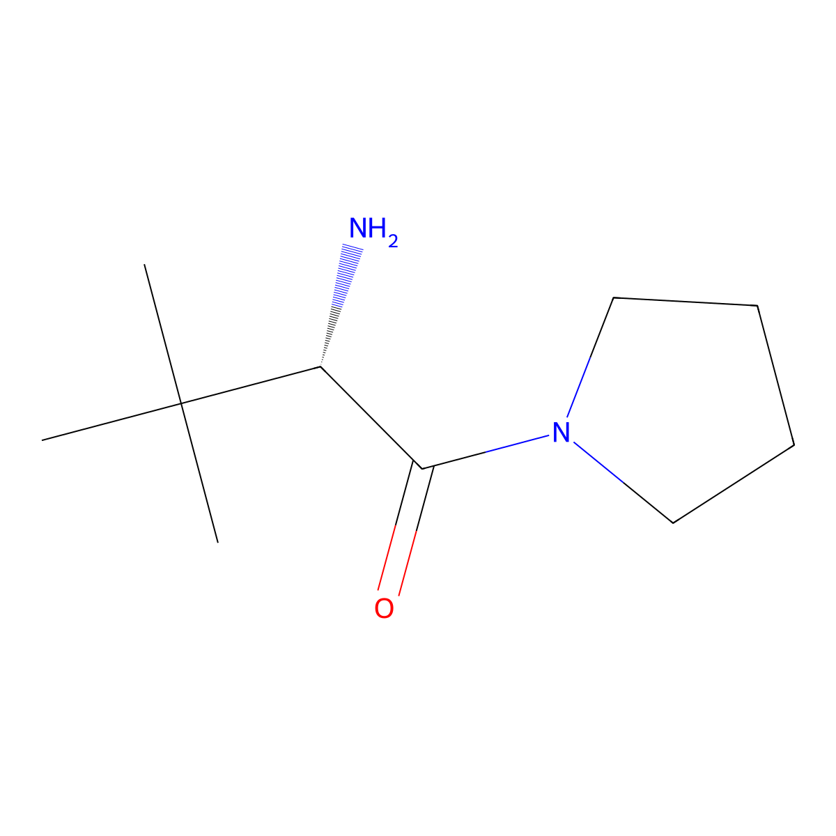 (2S)-2-amino-3,3-dimethyl-1-(pyrrolidin-1-yl)butan-1-one molecular structure, CAS 171092-50-5