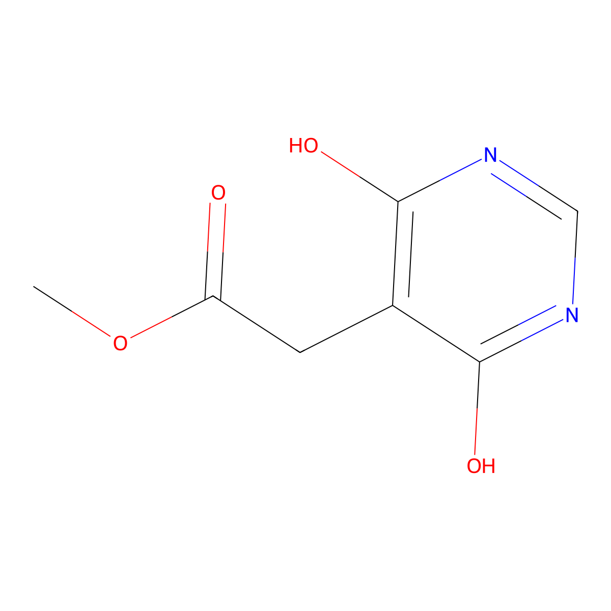 Methyl 2-(4,6-dihydroxypyrimidin-5-yl)acetate molecular structure, CAS 171096-32-5
