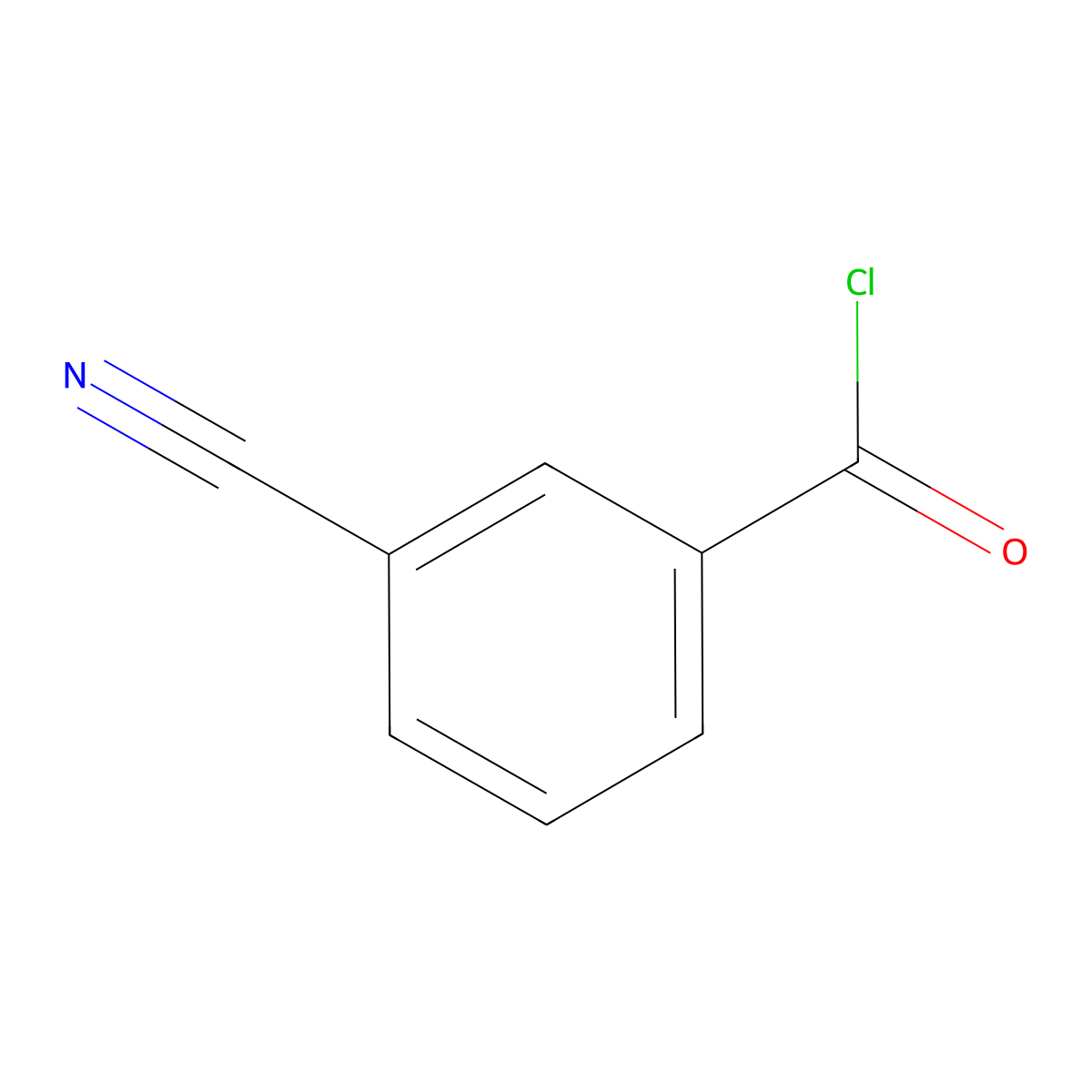 3-Cyanobenzoyl chloride molecular structure, CAS 1711-11-1