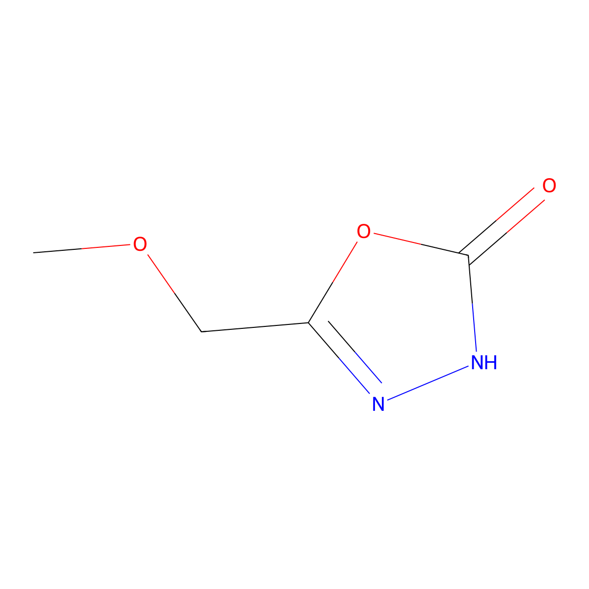 5-(Methoxymethyl)-2,3-dihydro-1,3,4-oxadiazol-2-one molecular structure, CAS 1711-90-6