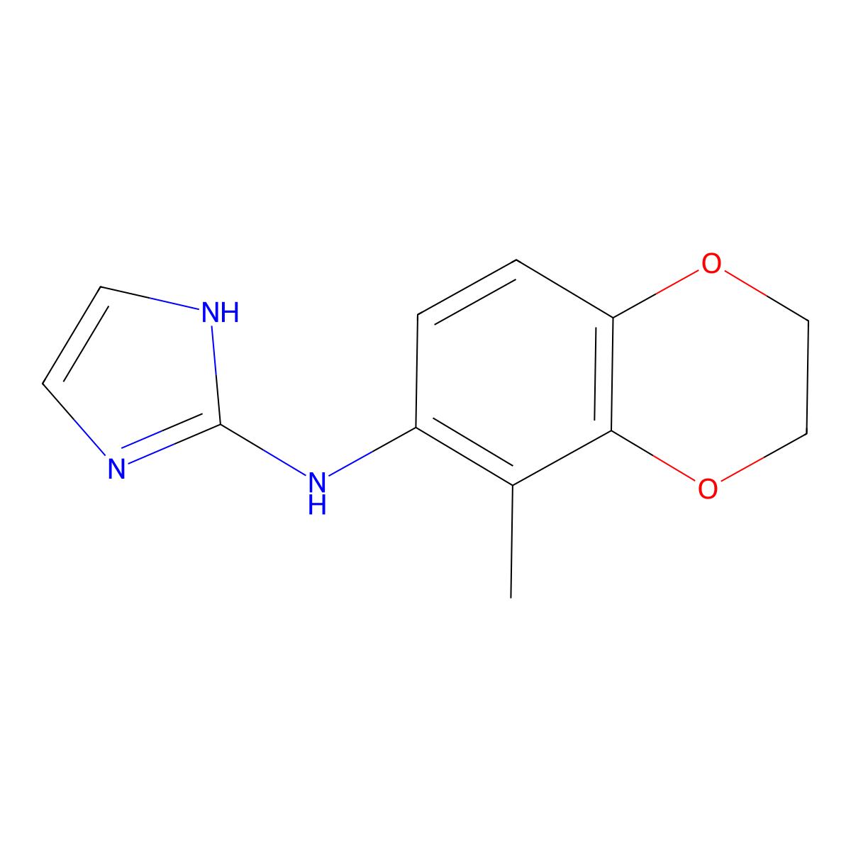 (1H-Imidazol-2-yl)-(5-methyl-2,3-dihydro-benzo[1,4]dioxin-6-yl)-amine molecular structure, CAS 171102-29-7