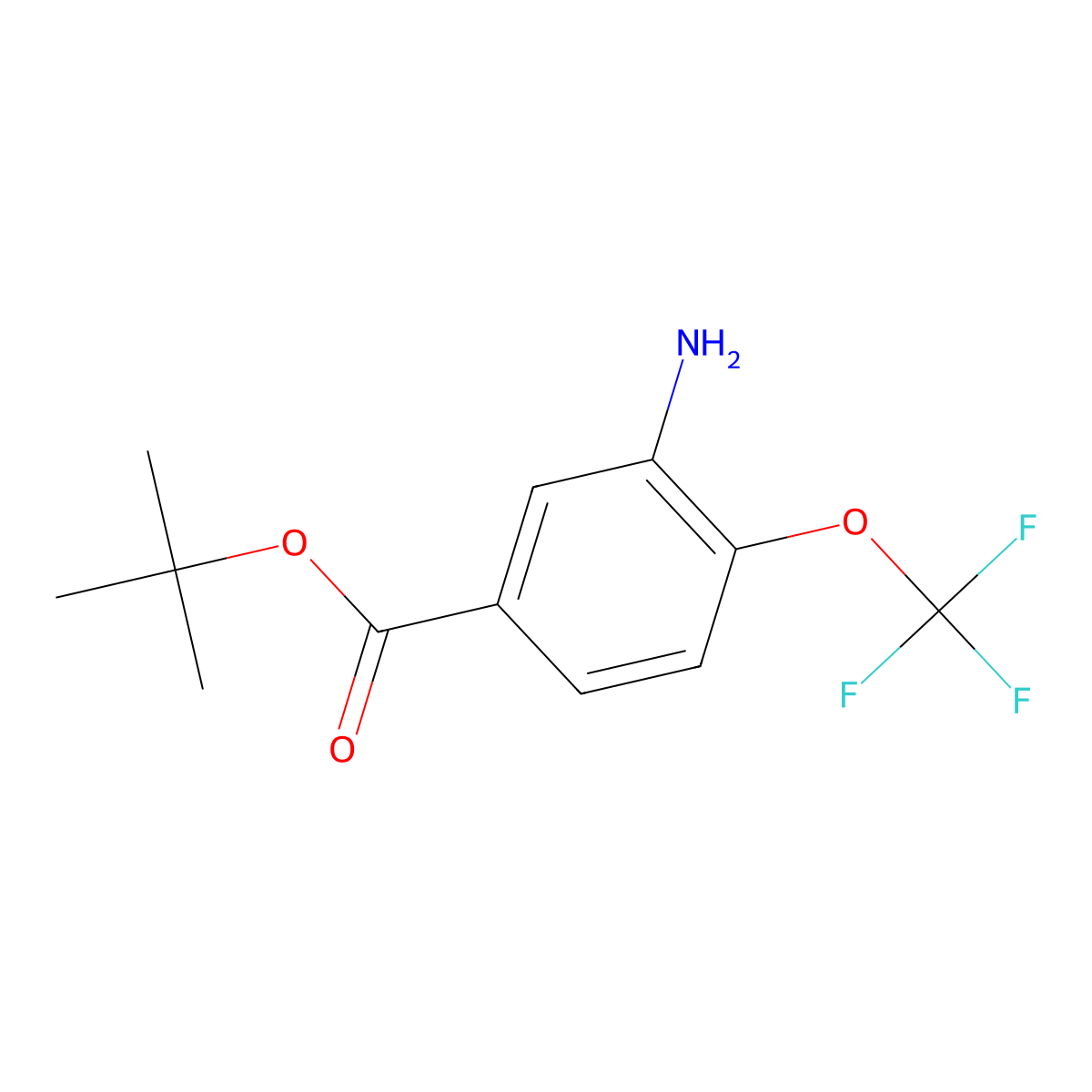 tert-Butyl 3-amino-4-(trifluoromethoxy)benzoate molecular structure, CAS 1711146-53-0