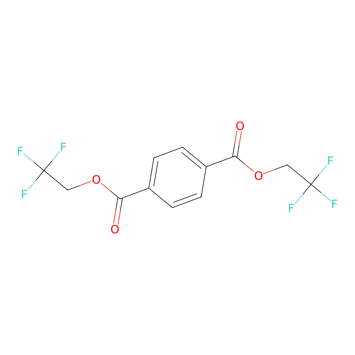 Bis(2,2,2-trifluoroethyl) benzene-1,4-dicarboxylate molecular structure, CAS 171117-13-8