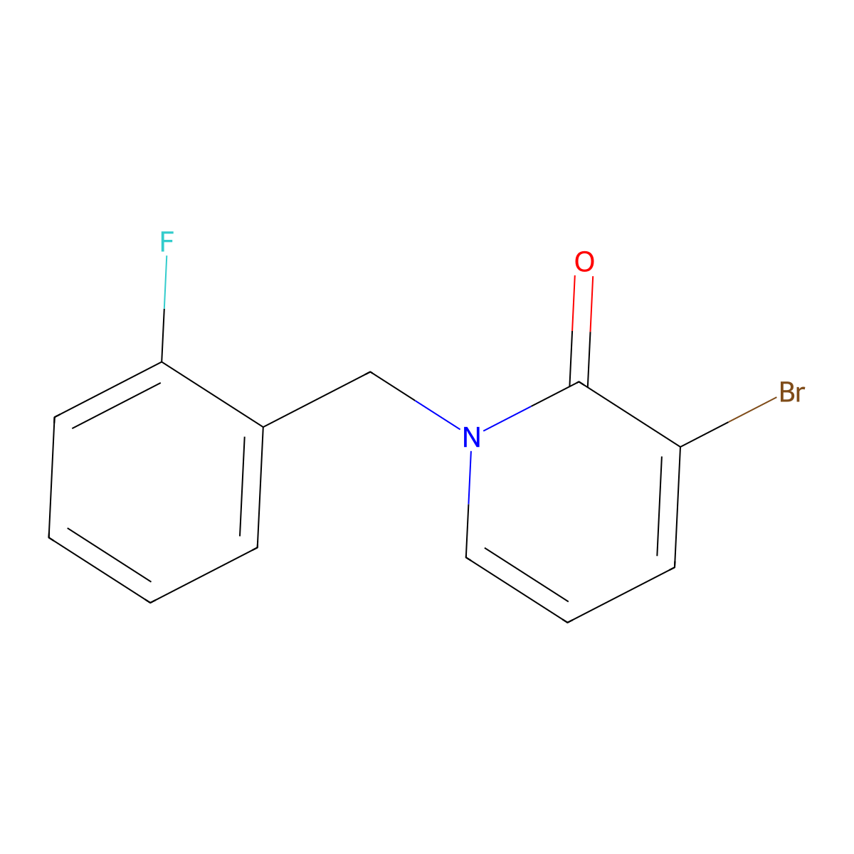 3-Bromo-1-(2-fluorobenzyl)pyridin-2(1H)-one molecular structure, CAS 1711243-83-2
