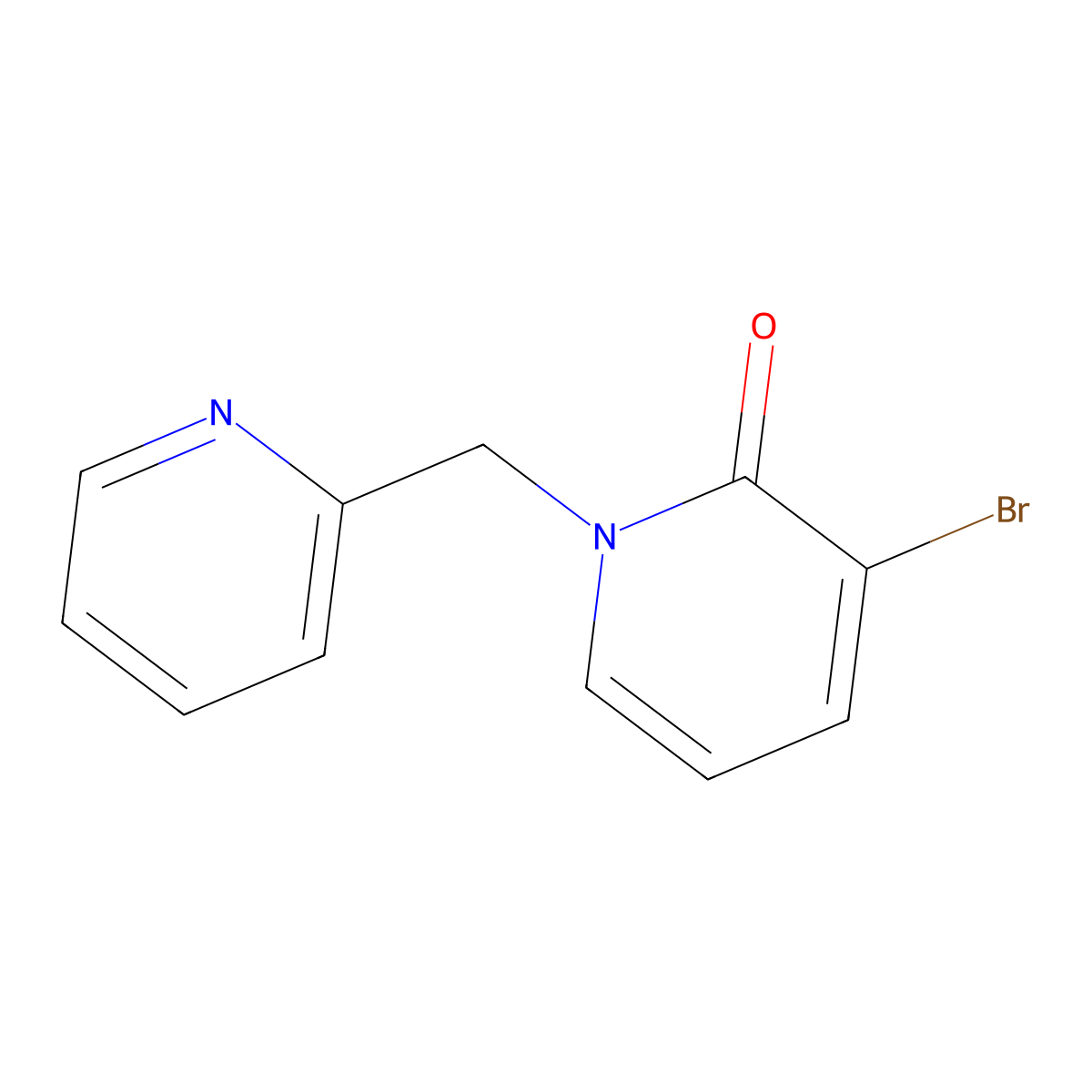3-Bromo-1-(pyridin-2-ylmethyl)pyridin-2(1H)-one molecular structure, CAS 1711277-85-8