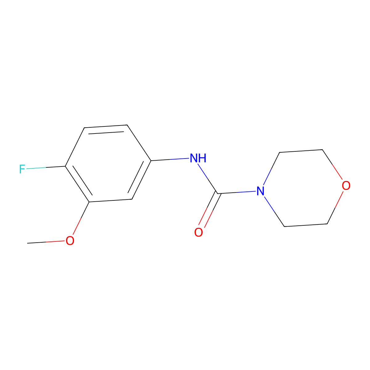 N-(4-Fluoro-3-methoxyphenyl)morpholine-4-carboxamide molecular structure, CAS 1711283-42-9