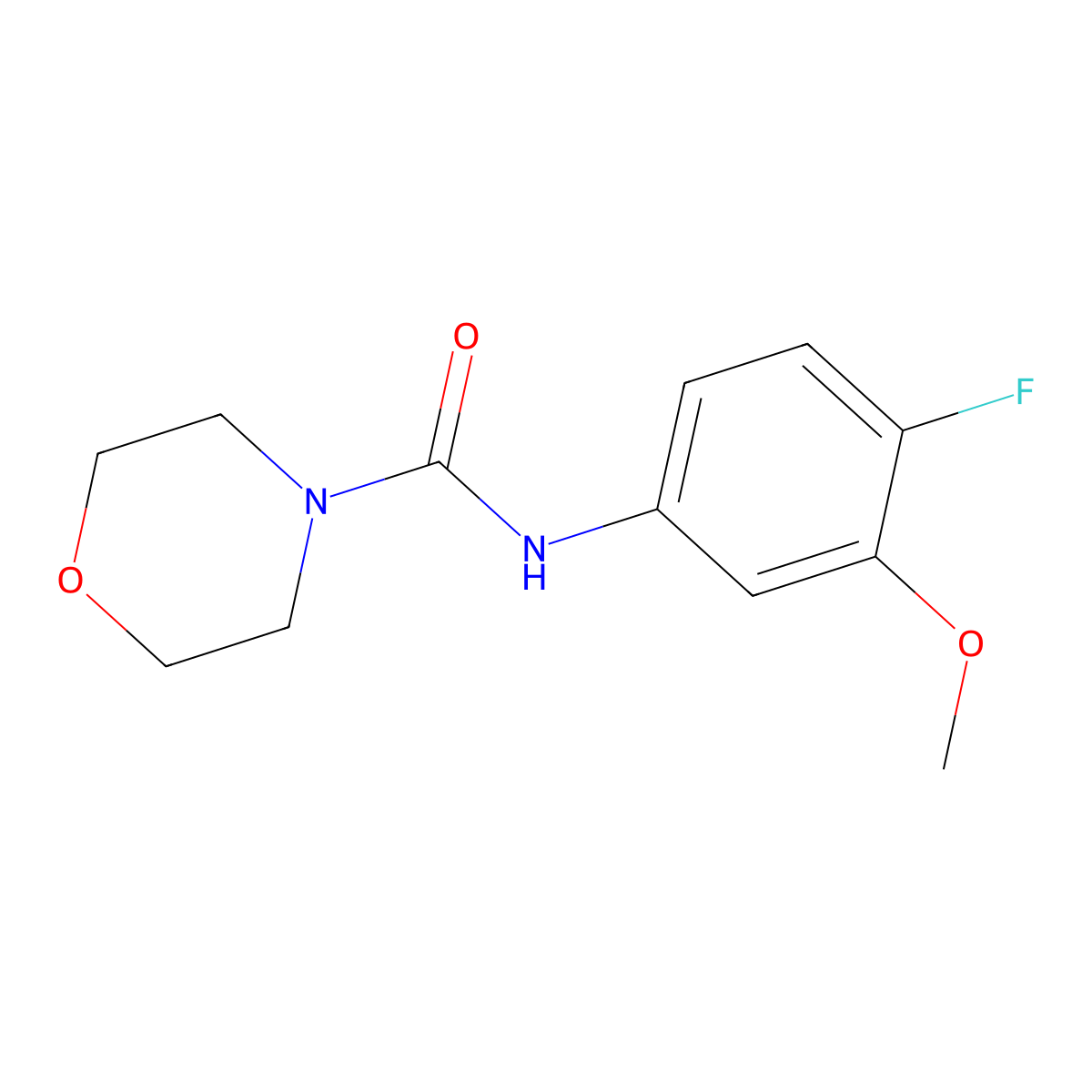 N-(4-Fluoro-3-methoxyphenyl)morpholine-4-carboxamide molecular structure, CAS 1711283-42-9