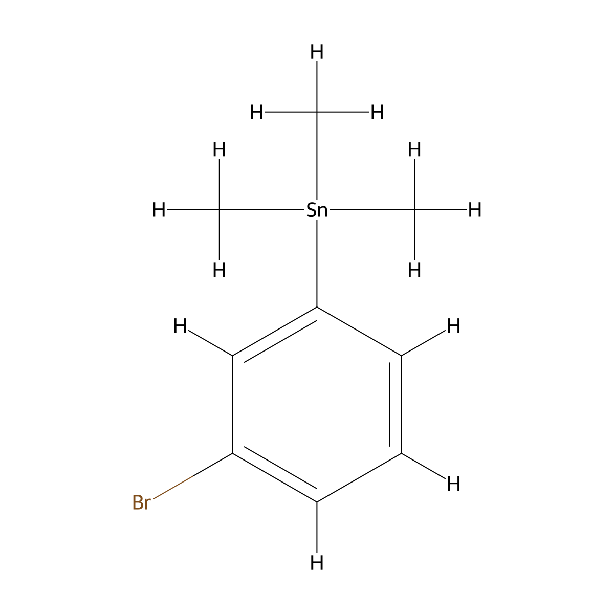 (3-Bromophenyl)(trimethyl)stannane molecular structure, CAS 17113-76-7