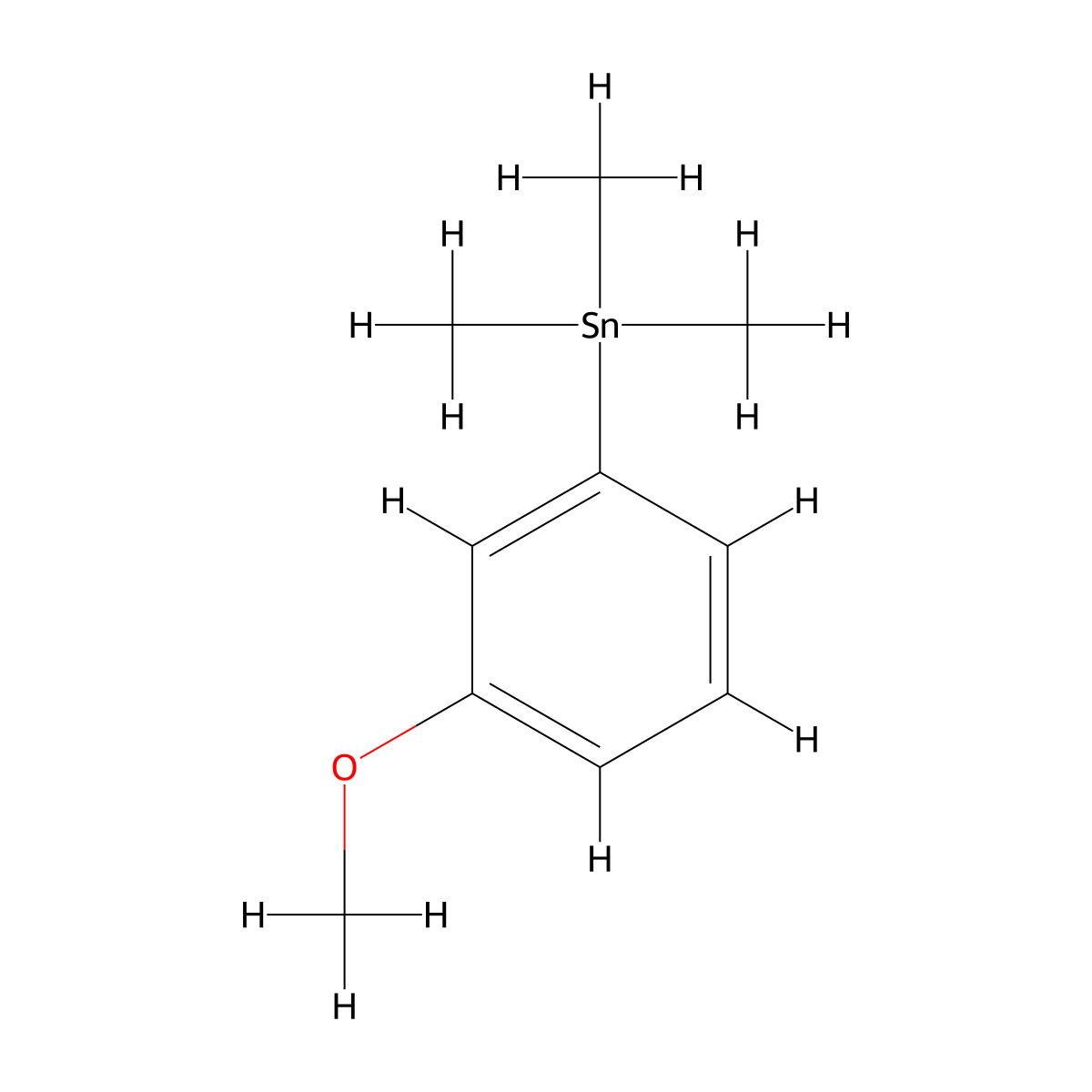 Stannane, (3-methoxyphenyl)trimethyl- molecular structure, CAS 17113-78-9