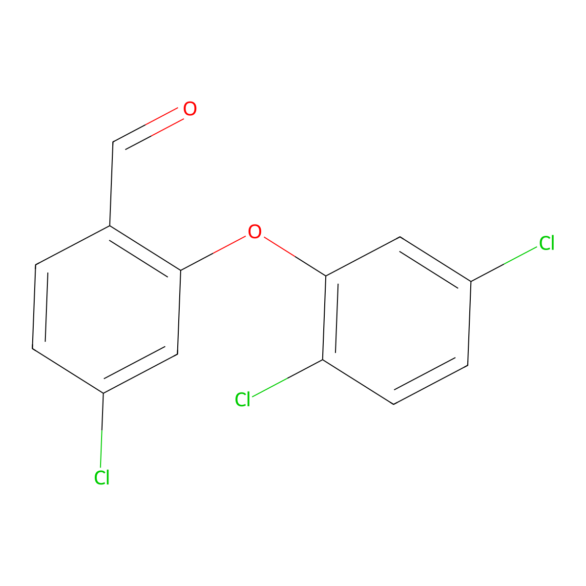 4-Chloro-2-(2,5-dichlorophenoxy)benzaldehyde molecular structure, CAS 1711325-11-9