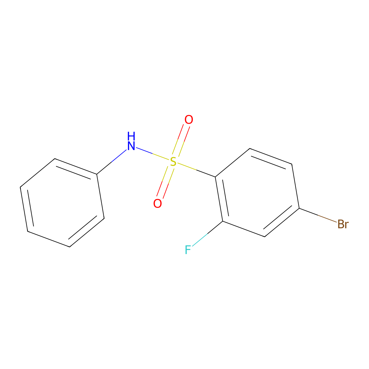 4-Bromo-2-fluoro-N-phenylbenzenesulfonamide molecular structure, CAS 1711413-16-9
