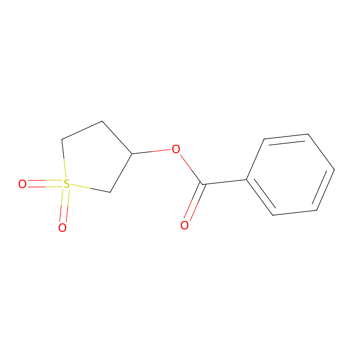 1,1-Dioxothiolan-3-yl benzoate molecular structure, CAS 17115-31-0