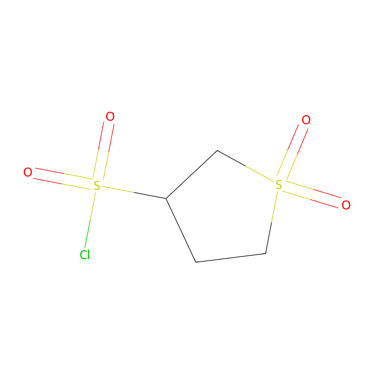 1,1-Dioxo-1lambda6-thiolane-3-sulfonyl chloride molecular structure, CAS 17115-47-8