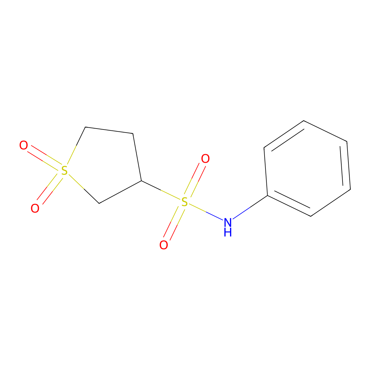 3-[(Phenylamino)sulfonyl]thiolane-1,1-dione molecular structure, CAS 17115-49-0