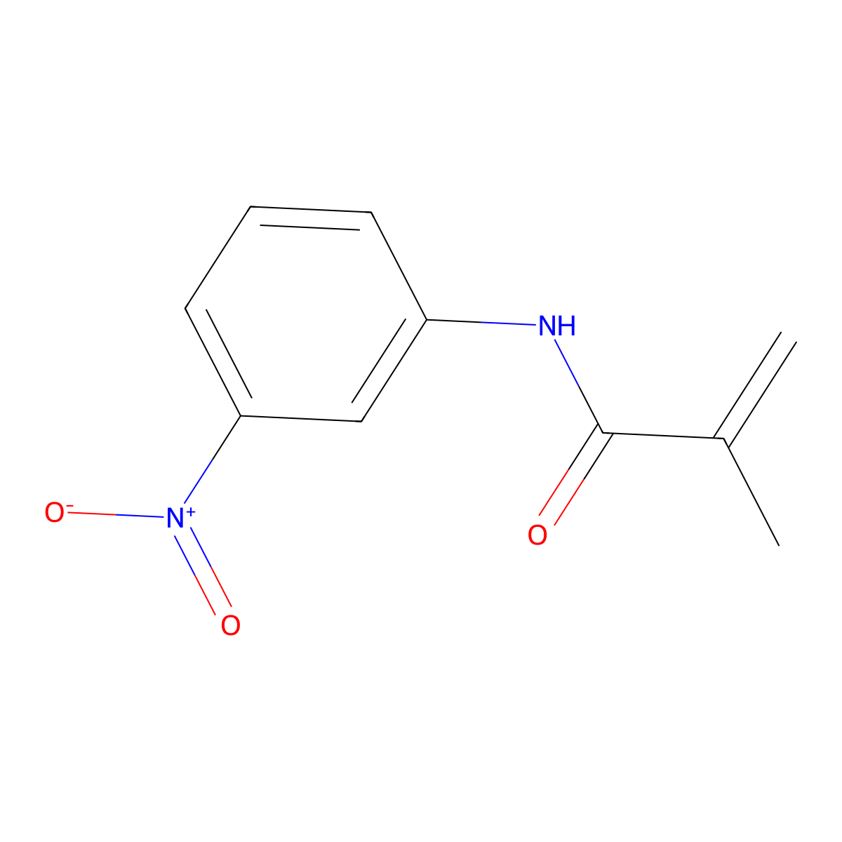 2-methyl-N-(3-nitrophenyl)prop-2-enamide molecular structure, CAS 17116-66-4