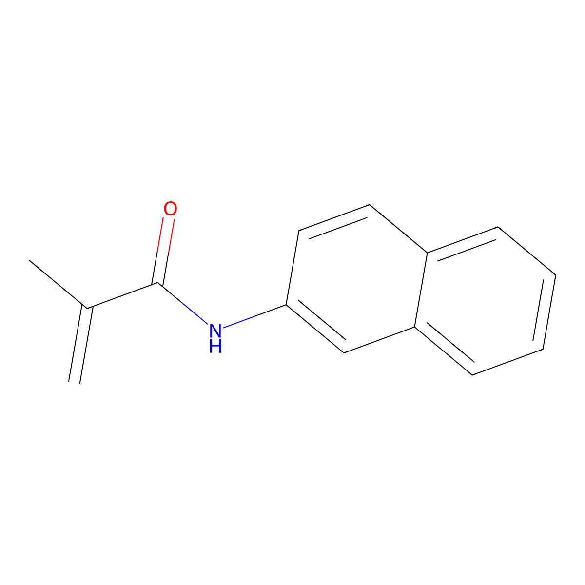 2-Methyl-N-(naphthalen-2-yl)prop-2-enamide molecular structure, CAS 17116-75-5