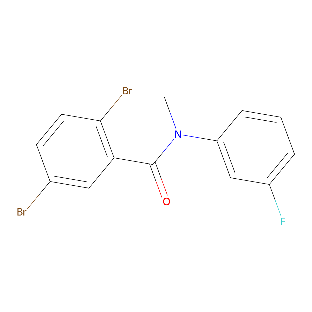 2,5-Dibromo-N-(3-fluorophenyl)-N-methylbenzamide molecular structure, CAS 1711629-88-7
