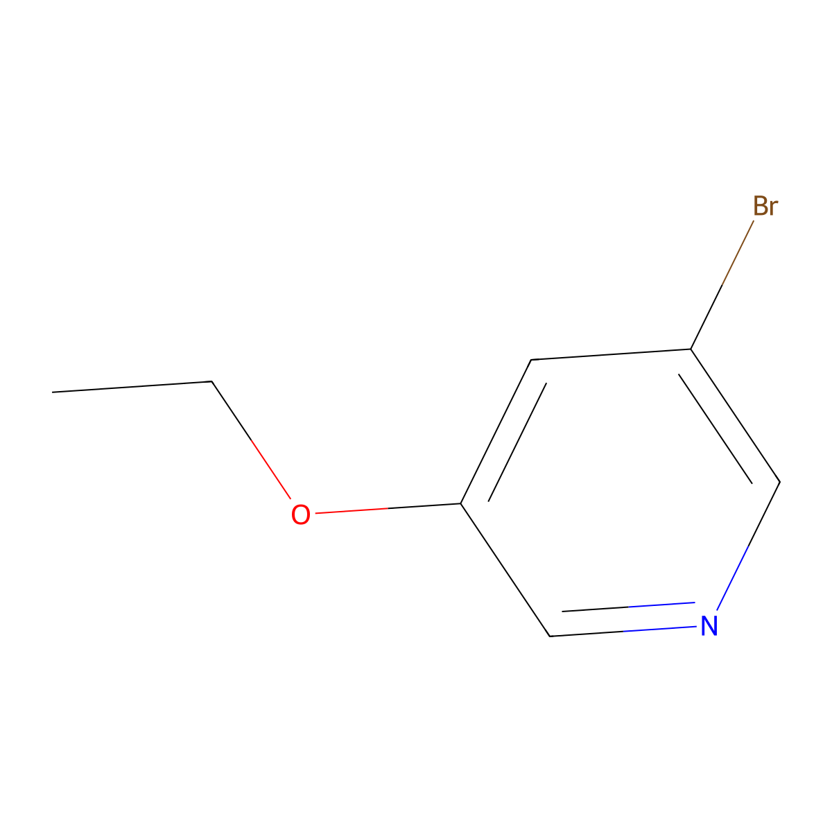 3-Bromo-5-ethoxypyridine molecular structure, CAS 17117-17-8