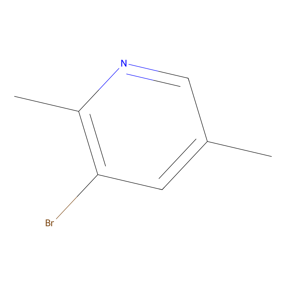 3-Bromo-2,5-dimethylpyridine molecular structure, CAS 17117-19-0