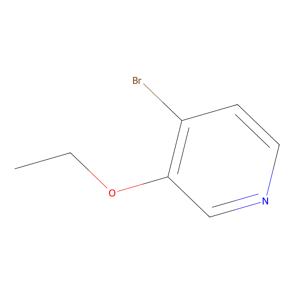 4-Bromo-3-ethoxypyridine molecular structure, CAS 17117-21-4
