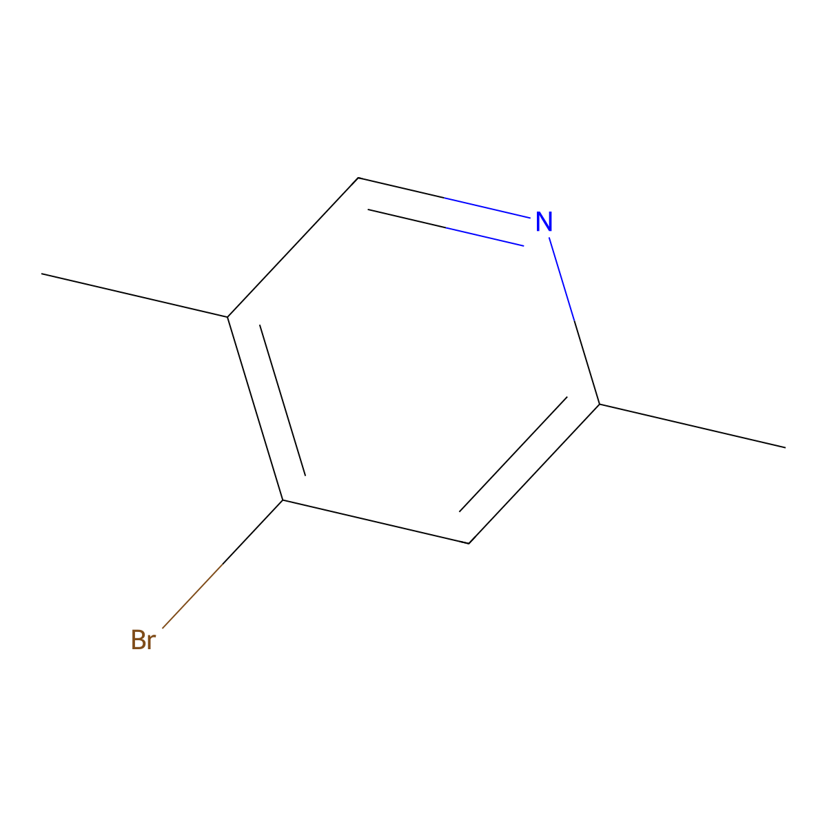 4-Bromo-2,5-dimethylpyridine molecular structure, CAS 17117-23-6