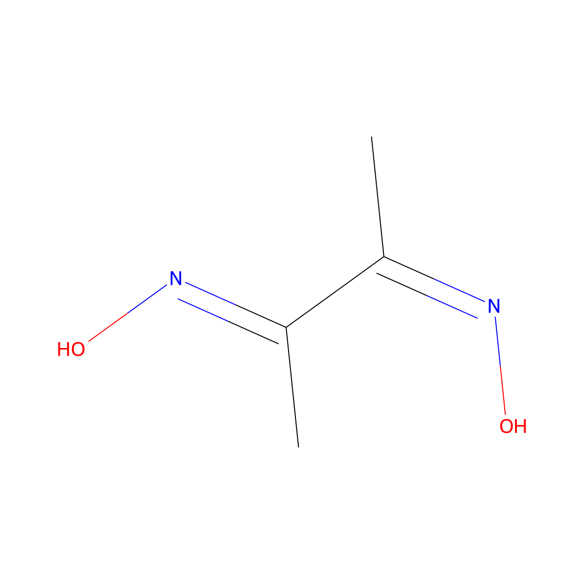 2,3-Butanedione dioxime molecular structure, CAS 17117-97-4