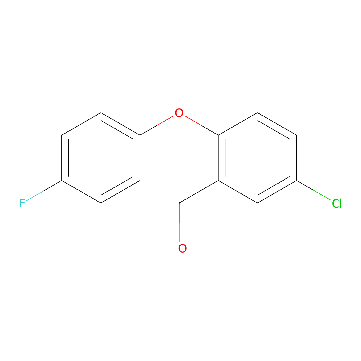 5-Chloro-2-(4-fluorophenoxy)benzaldehyde molecular structure, CAS 1711704-46-9
