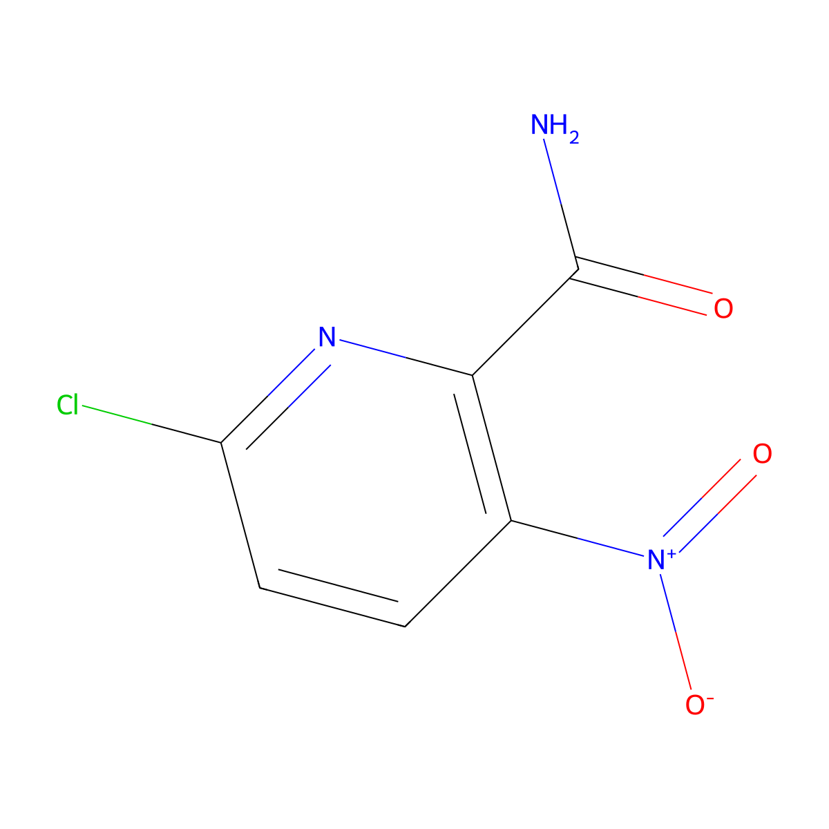 6-Chloro-3-nitropicolinamide molecular structure, CAS 171178-21-5