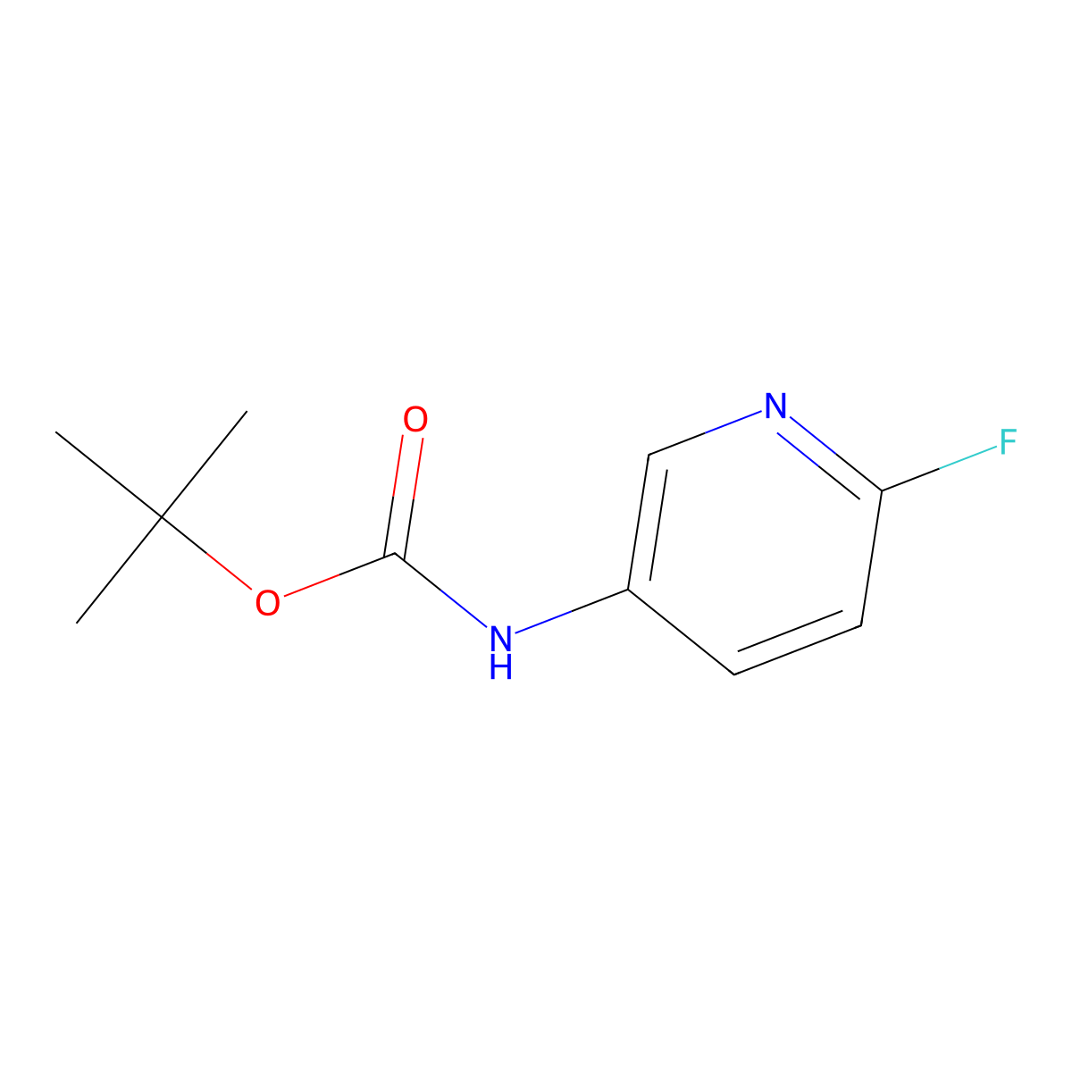 tert-Butyl (6-fluoropyridin-3-yl)carbamate molecular structure, CAS 171178-41-9