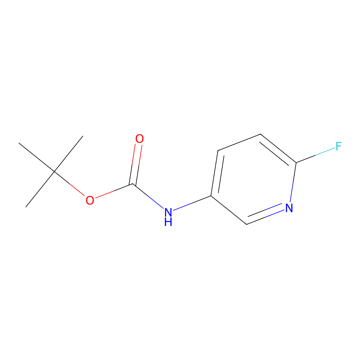 tert-Butyl (6-fluoropyridin-3-yl)carbamate molecular structure, CAS 171178-41-9