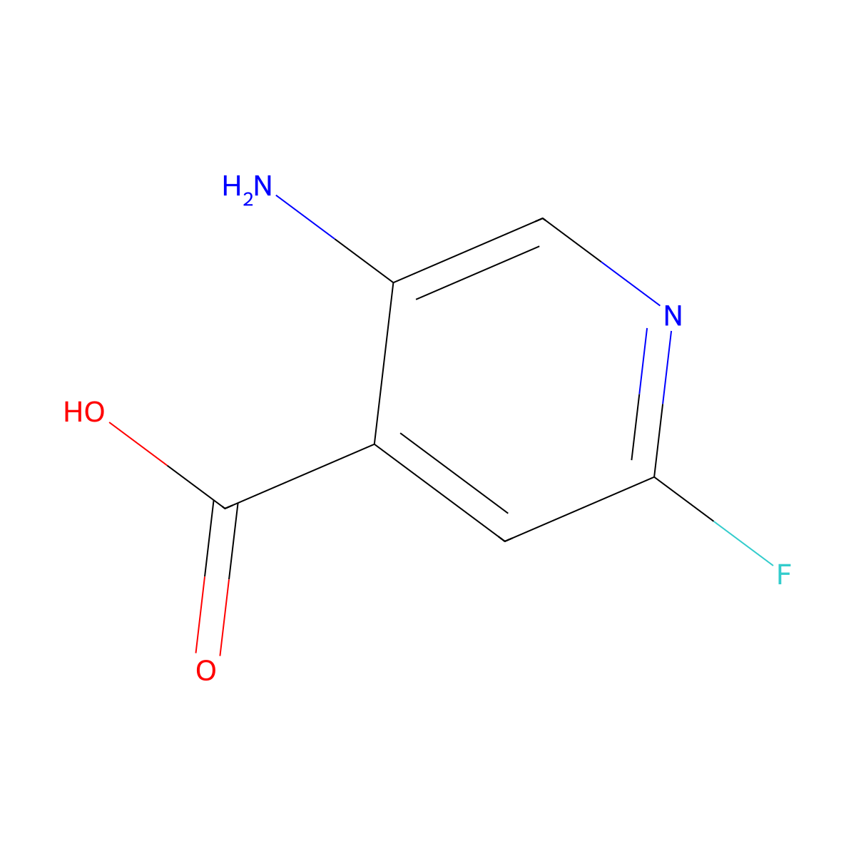 5-Amino-2-fluoroisonicotinic acid molecular structure, CAS 171178-43-1