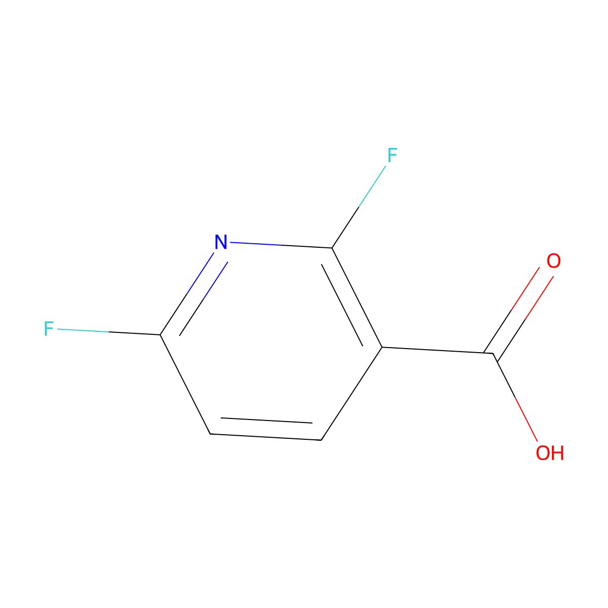 2,6-Difluoropyridine-3-carboxylic acid molecular structure, CAS 171178-50-0