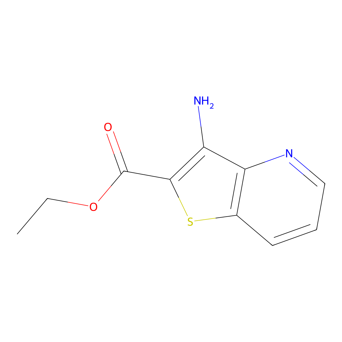 Ethyl 3-aminothieno[3,2-b]pyridine-2-carboxylate molecular structure, CAS 171179-86-5
