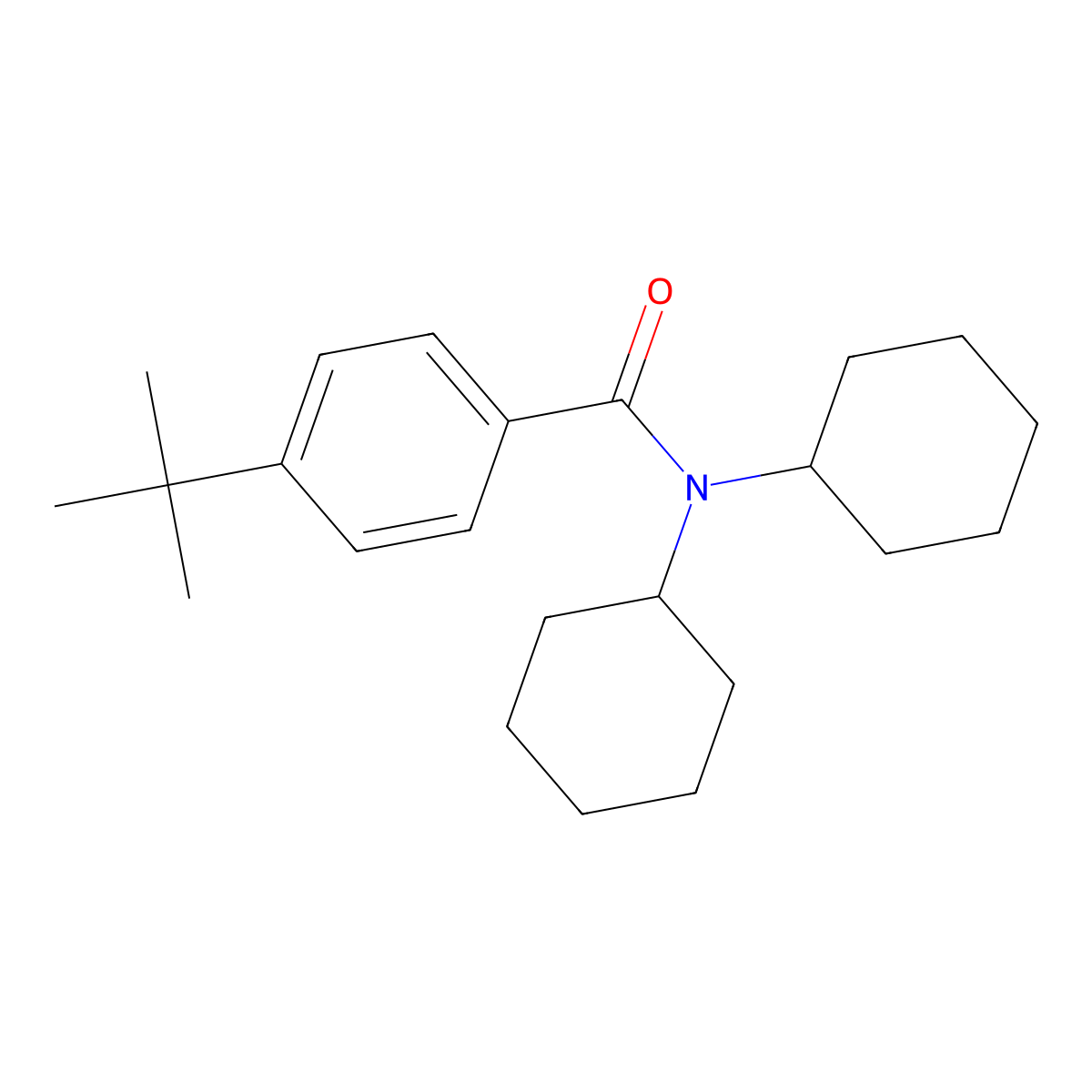 4-tert-butyl-N,N-dicyclohexylbenzamide molecular structure, CAS 171189-15-4