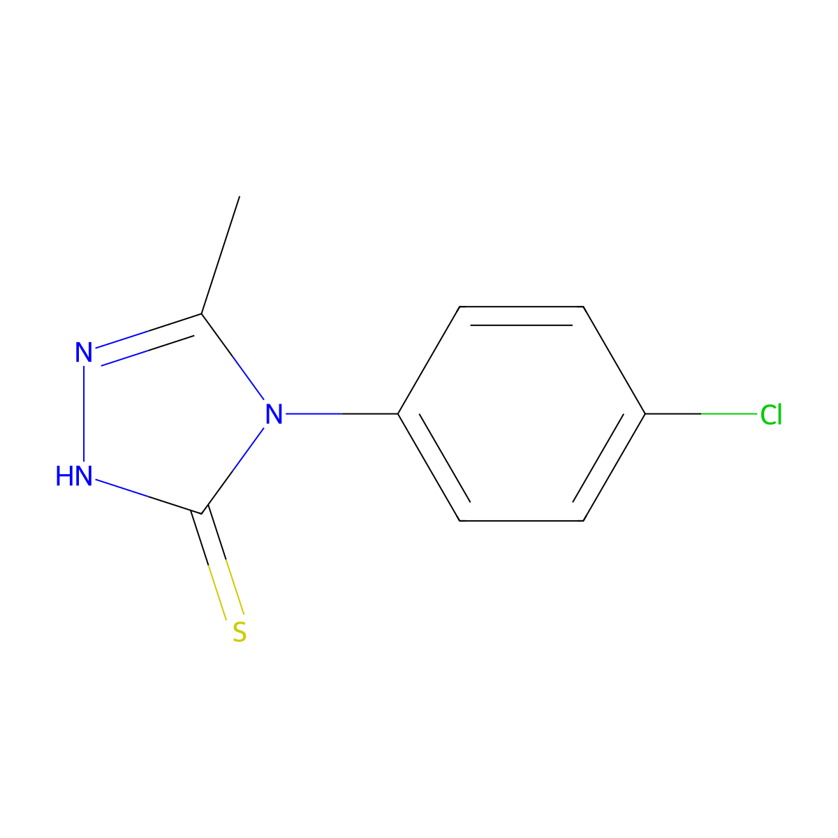 4-(4-chlorophenyl)-5-methyl-4H-1,2,4-triazole-3-thiol molecular structure, CAS 17119-18-5