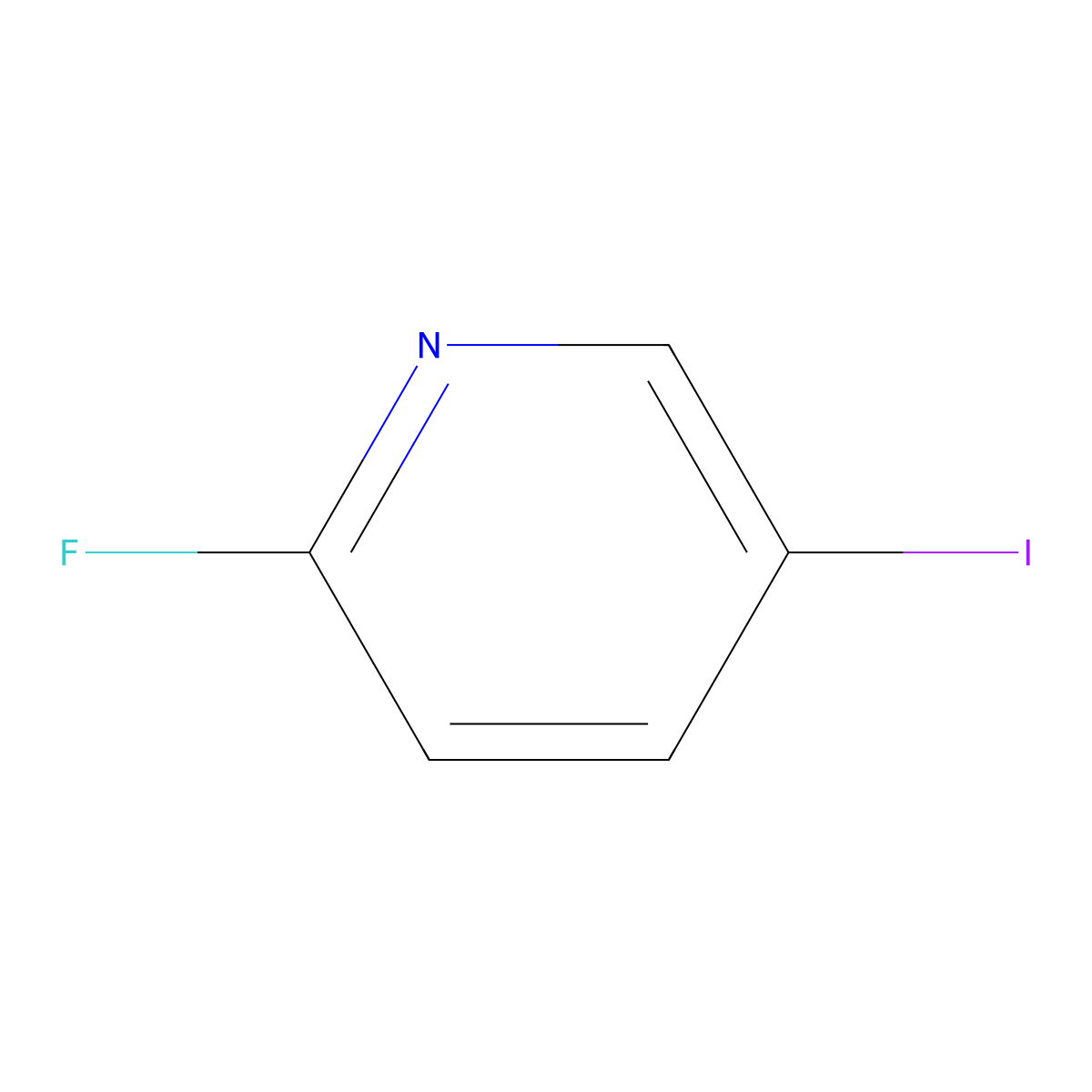 2-Fluoro-5-iodopyridine molecular structure, CAS 171197-80-1
