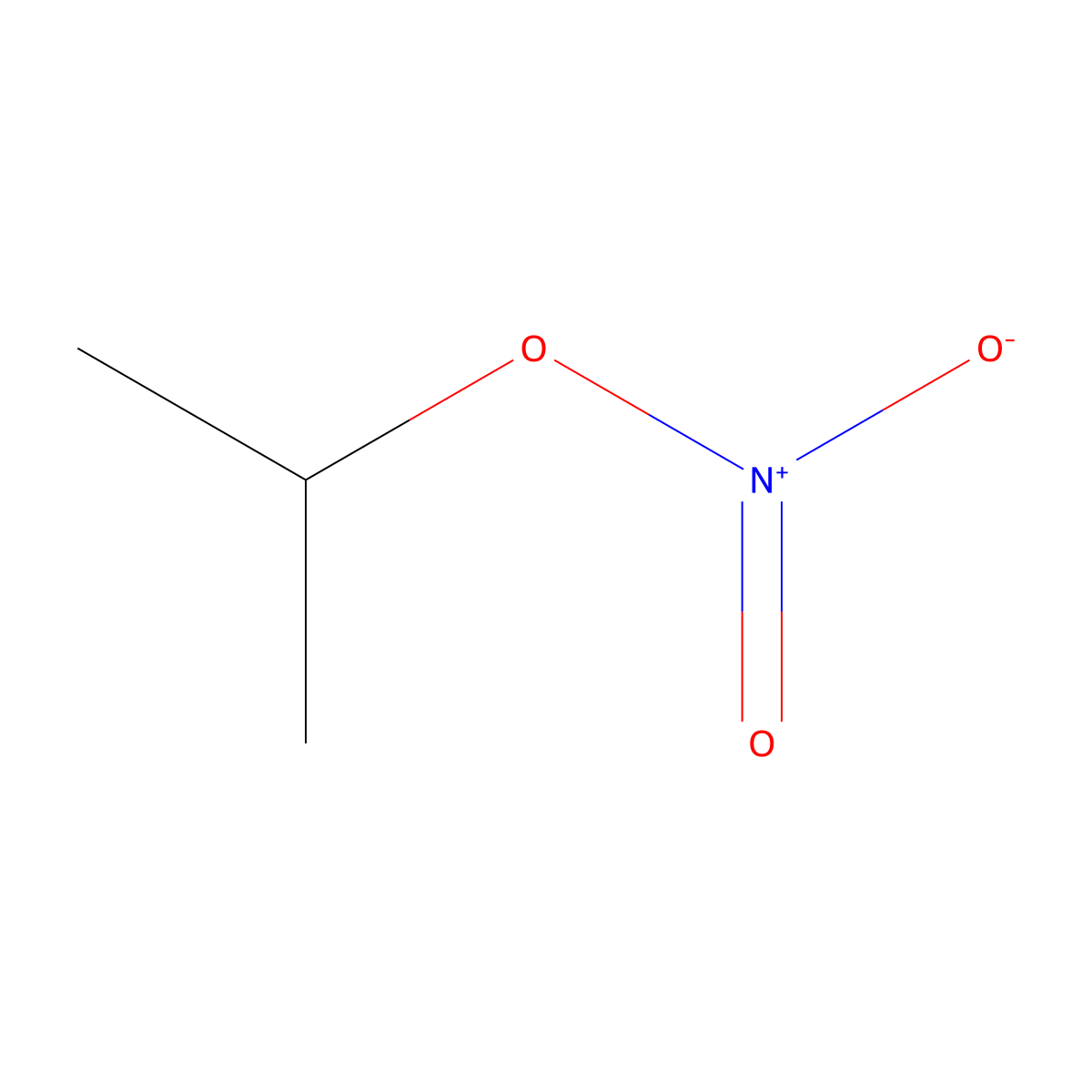 Isopropyl nitrate molecular structure, CAS 1712-64-7