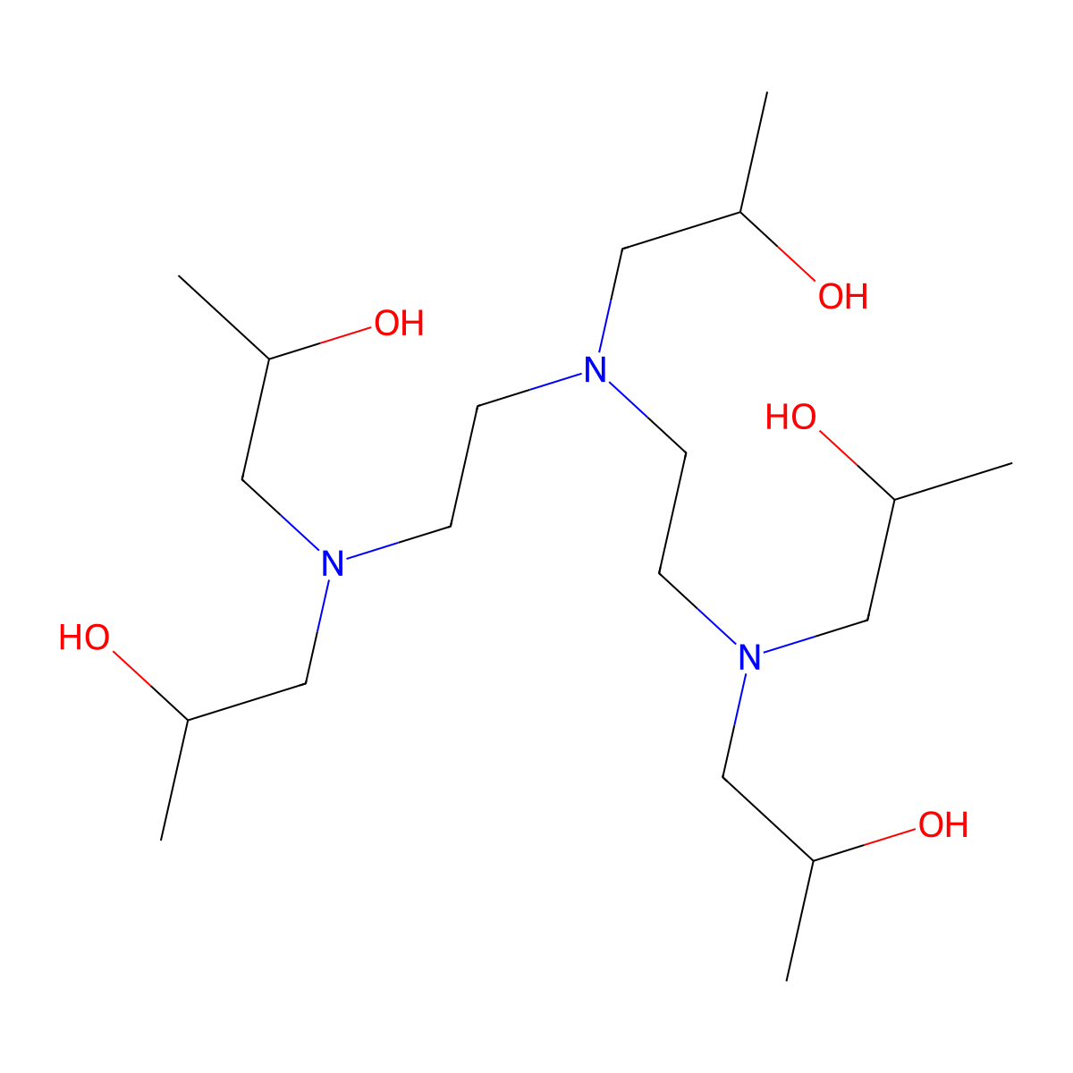 2-Propanol, 1,1',1'',1'''-[[(2-hydroxypropyl)imino]bis(2,1-ethanediylnitrilo)]tetrakis- molecular structure, CAS 17121-34-5