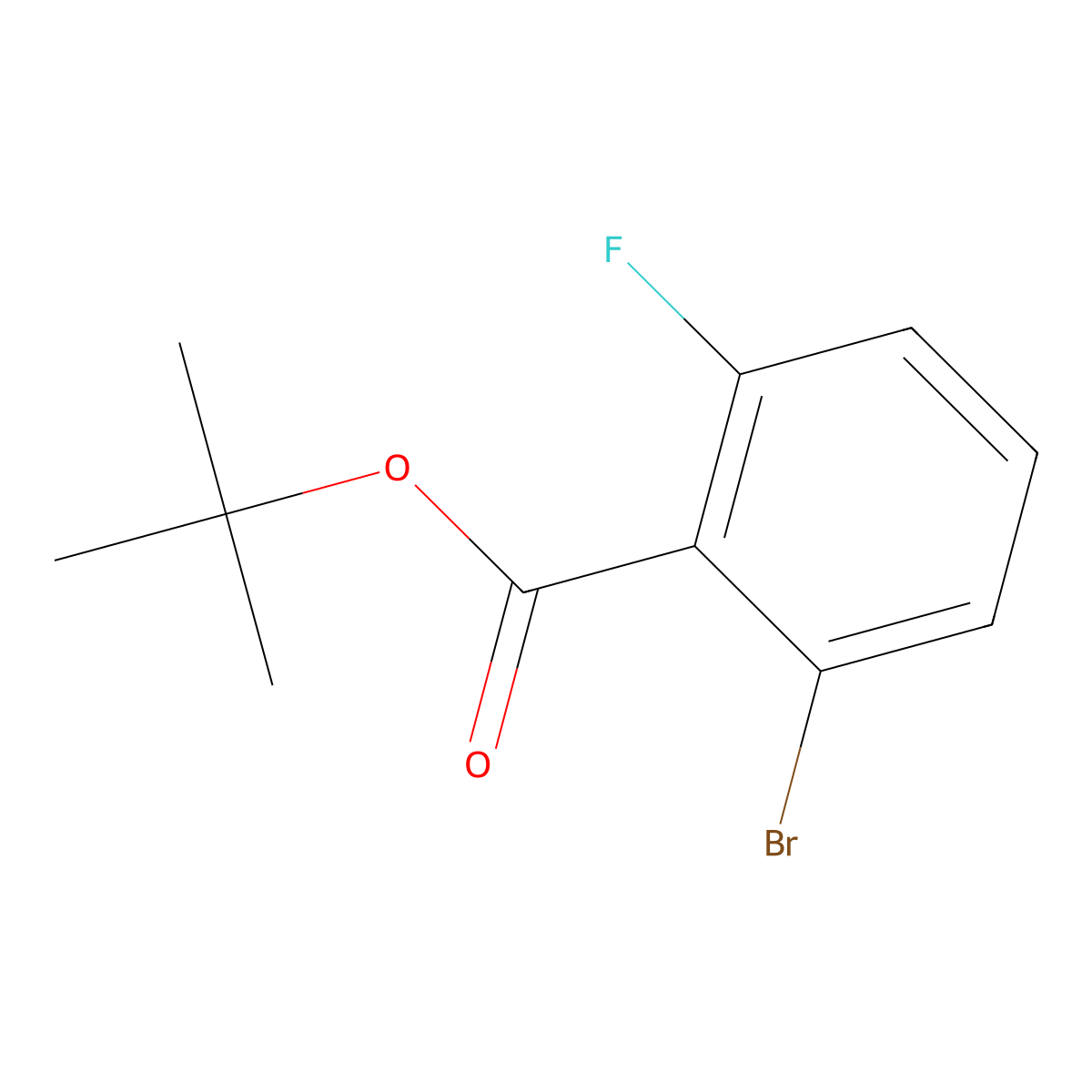 Tert-butyl 2-bromo-6-fluorobenzoate molecular structure, CAS 1712168-06-3