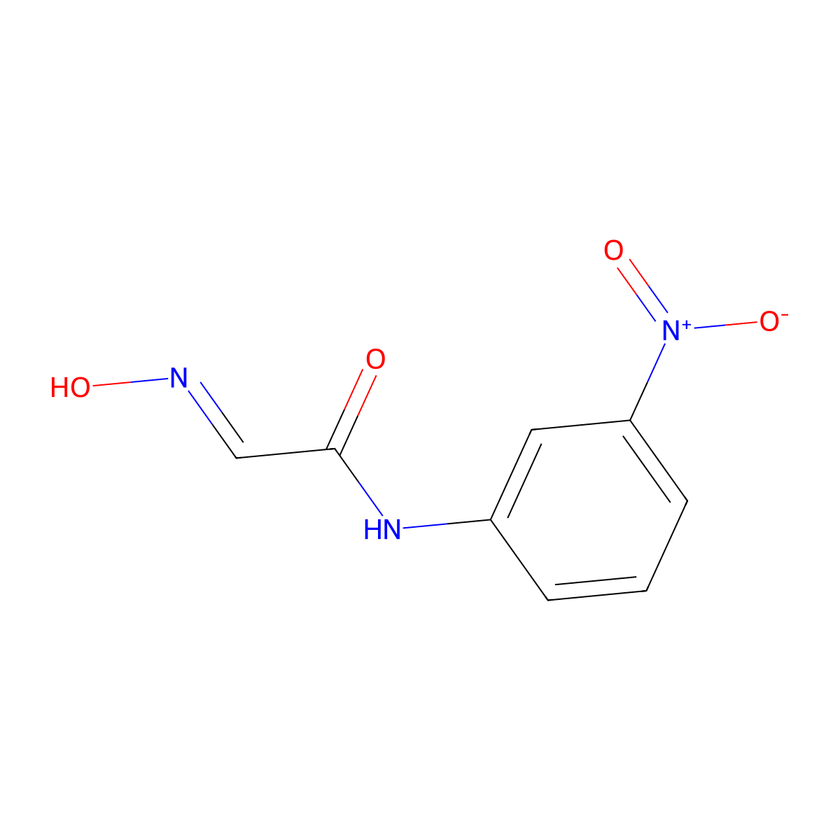 2-(N-hydroxyimino)-N-(3-nitrophenyl)acetamide molecular structure, CAS 17122-61-1