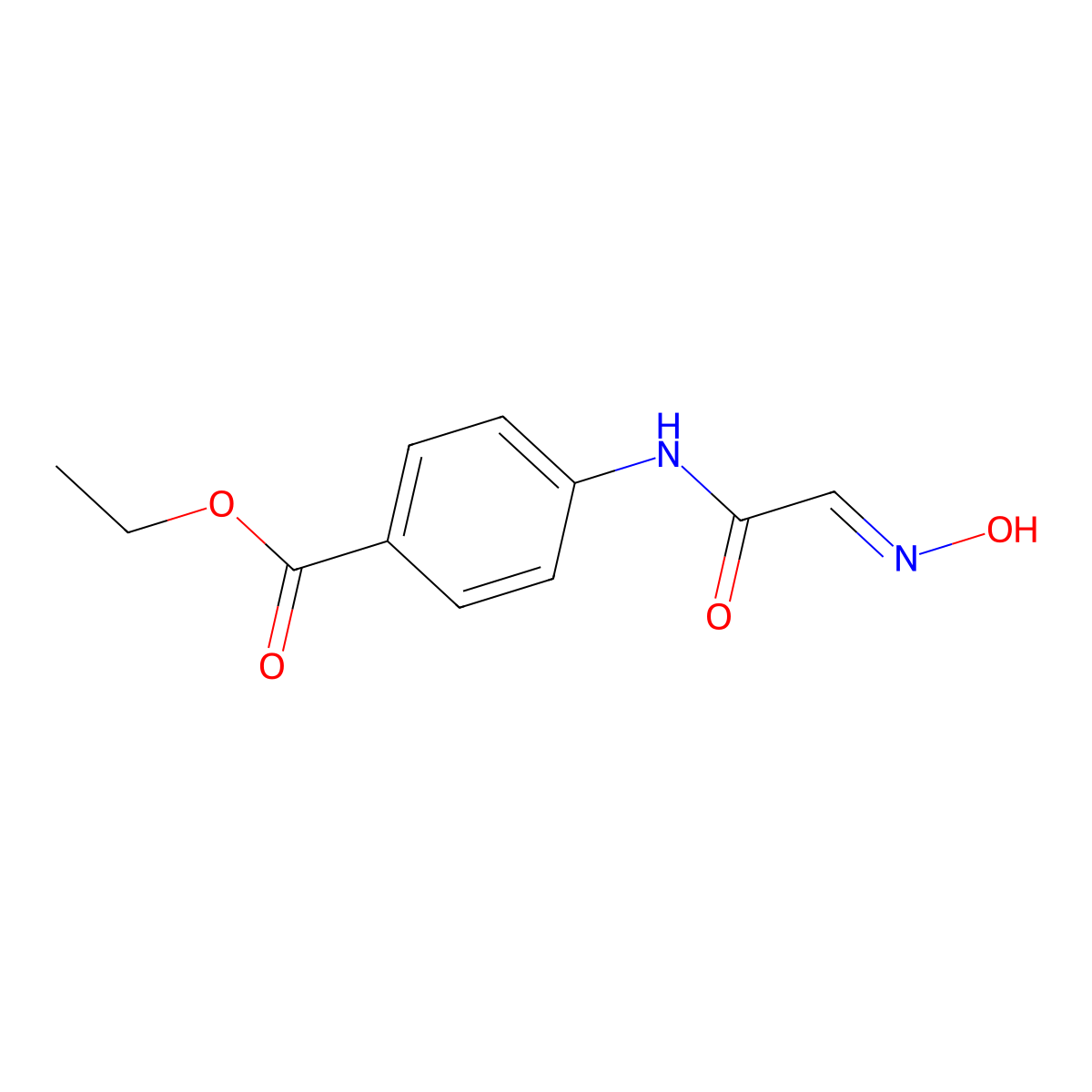 Ethyl 4-[2-(hydroxyimino)acetamido]benzoate molecular structure, CAS 17122-79-1