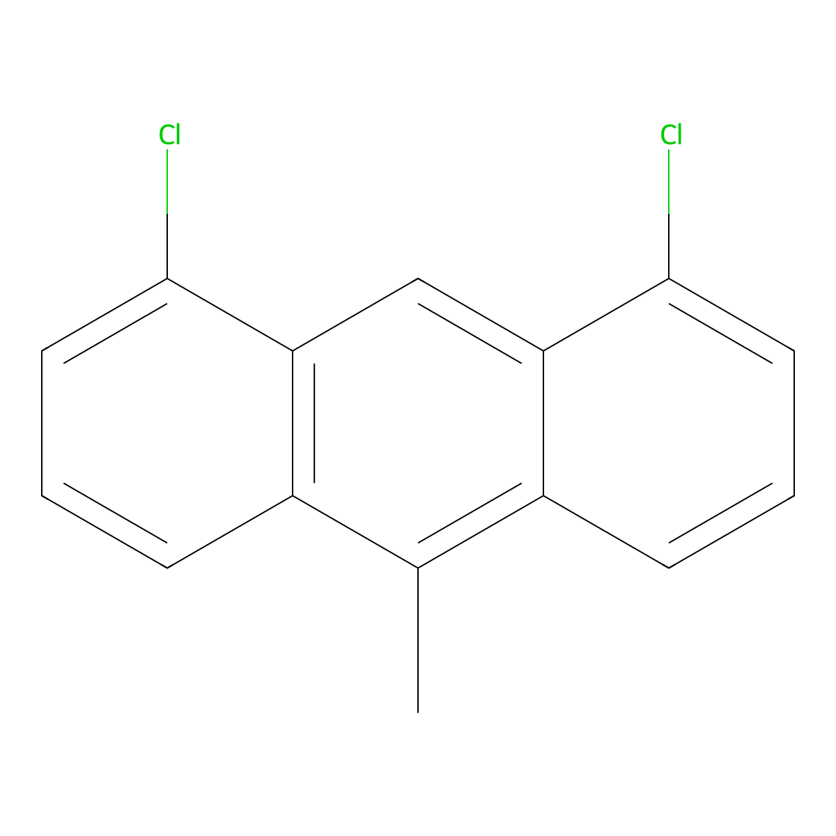 1,8-Dichloro-10-methyl-anthracene molecular structure, CAS 17122-95-1